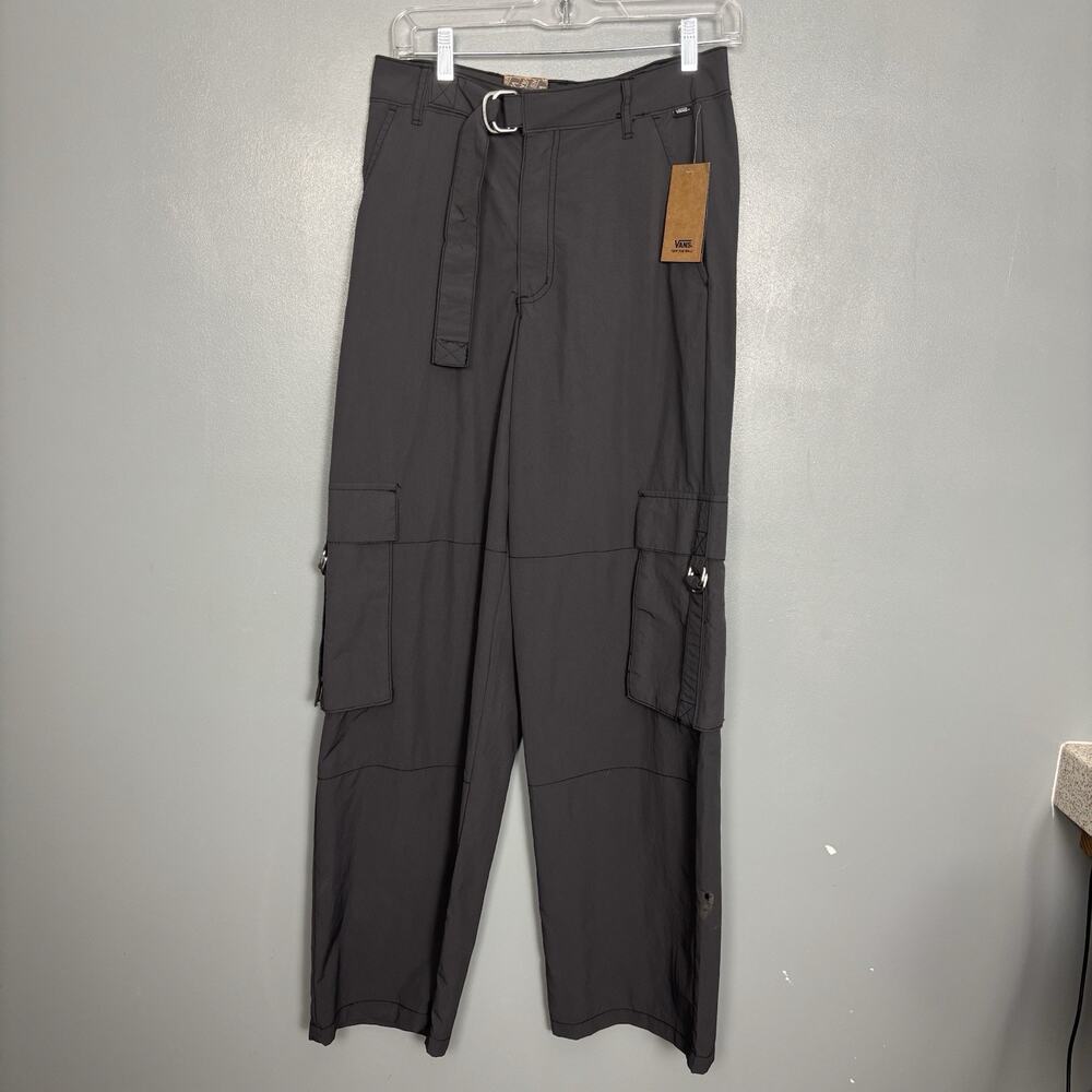 NWT VANS Women’s Cobra Cargo Pants High Rise 25 Imperfect Asphalt Gray Punk Alt